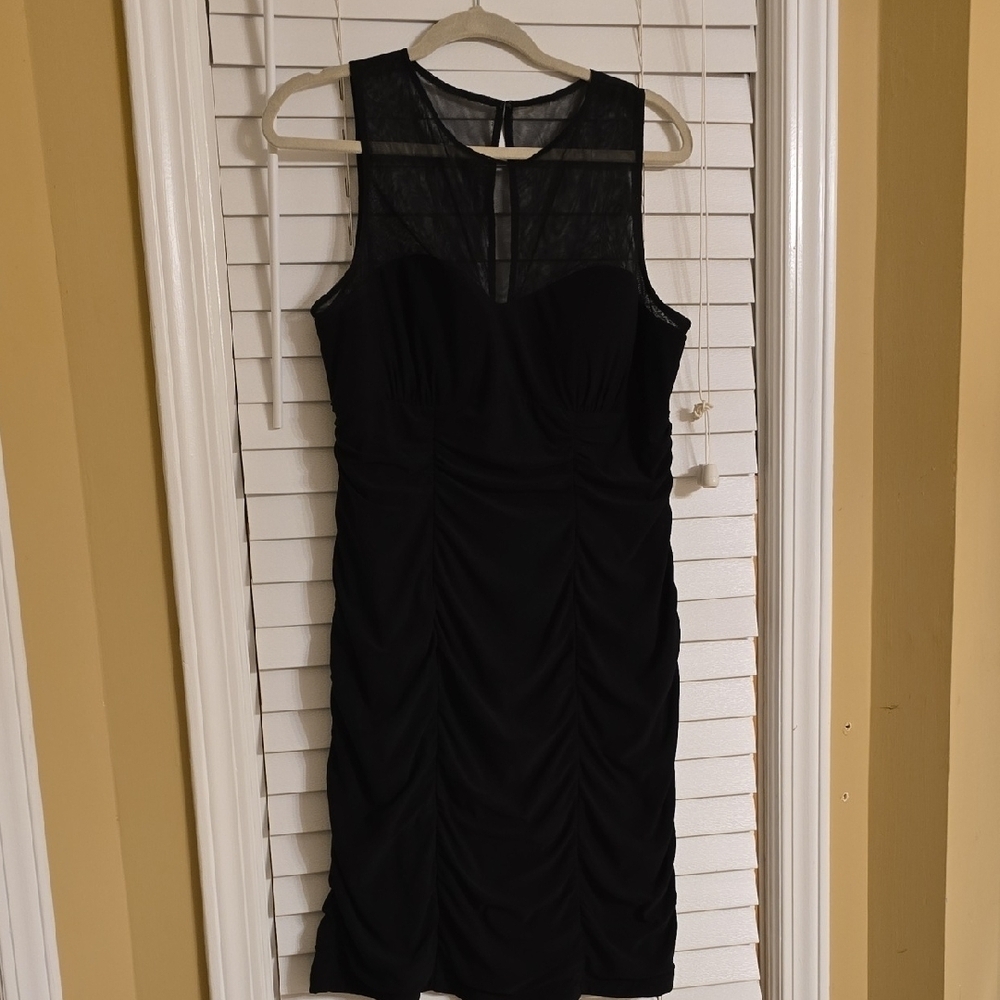 Eliza J Black Sleeveless Sheath Mini Dress